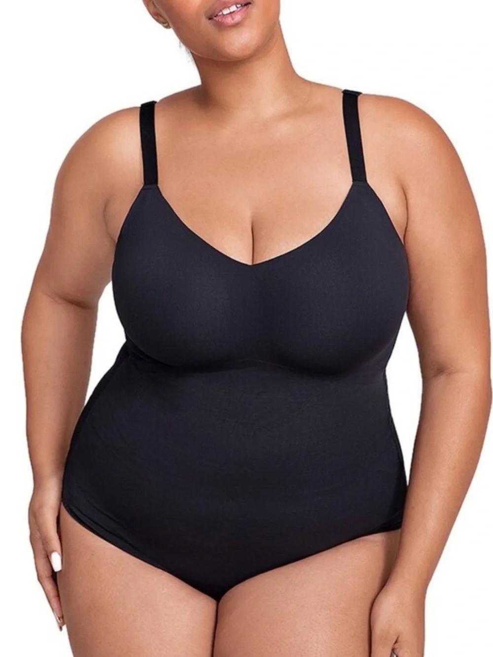 Honeylove Shaping Cami Bodysuit 3X Black Adjustable Straps